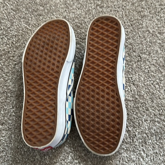Vans Women’s Checkerboard Slip-On Shoes - Blue & White - Picture 3 of 6